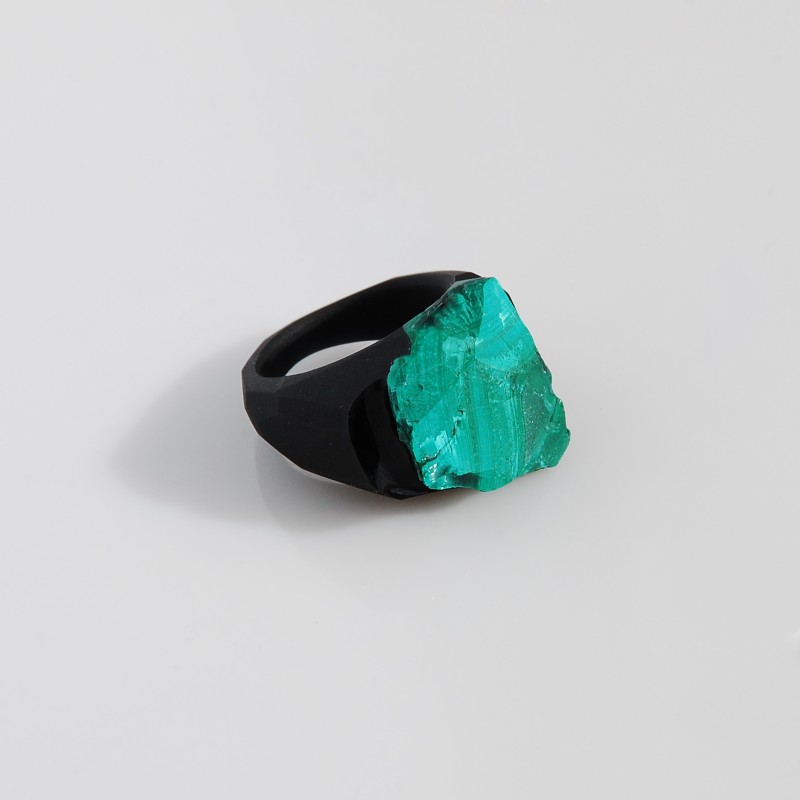 Ring With Malachite 