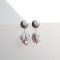 silver medallion earrings with pearls