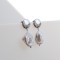 silver medallion earrings with pearls