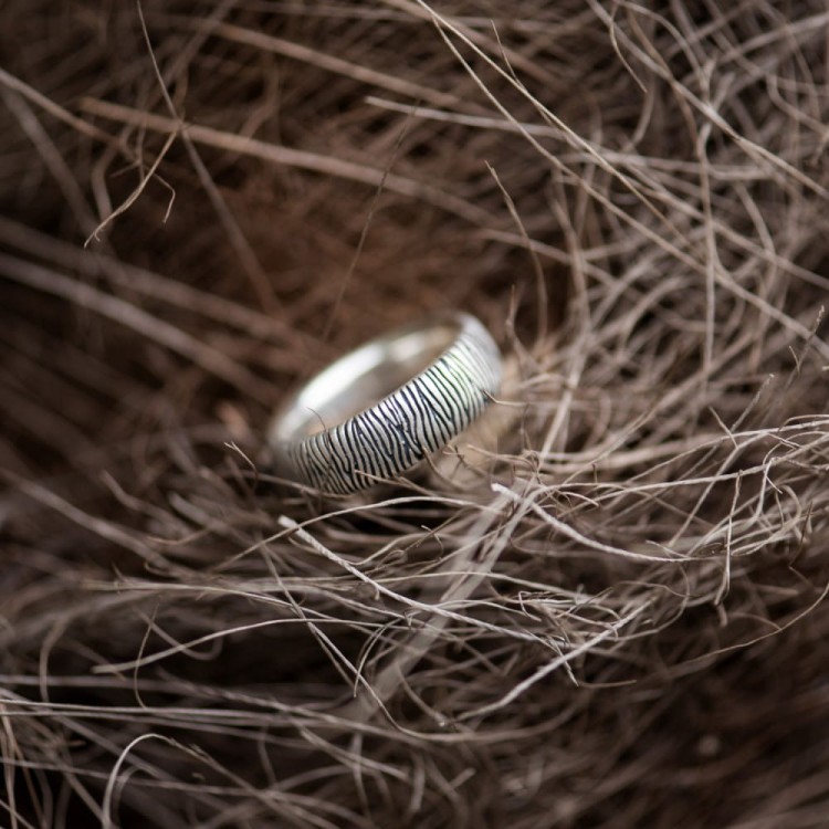 obrączka srebrna Reed