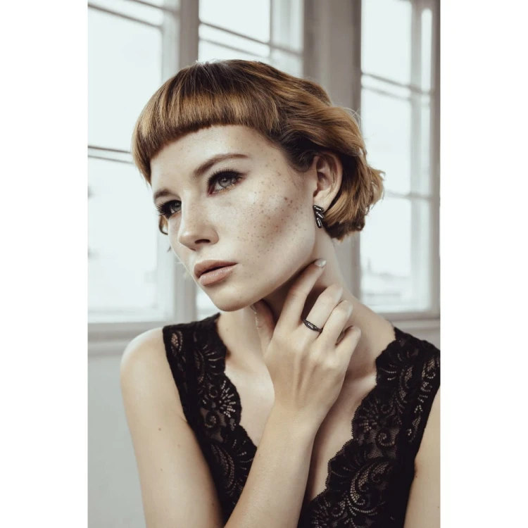 pierścionek srebrny PEARL