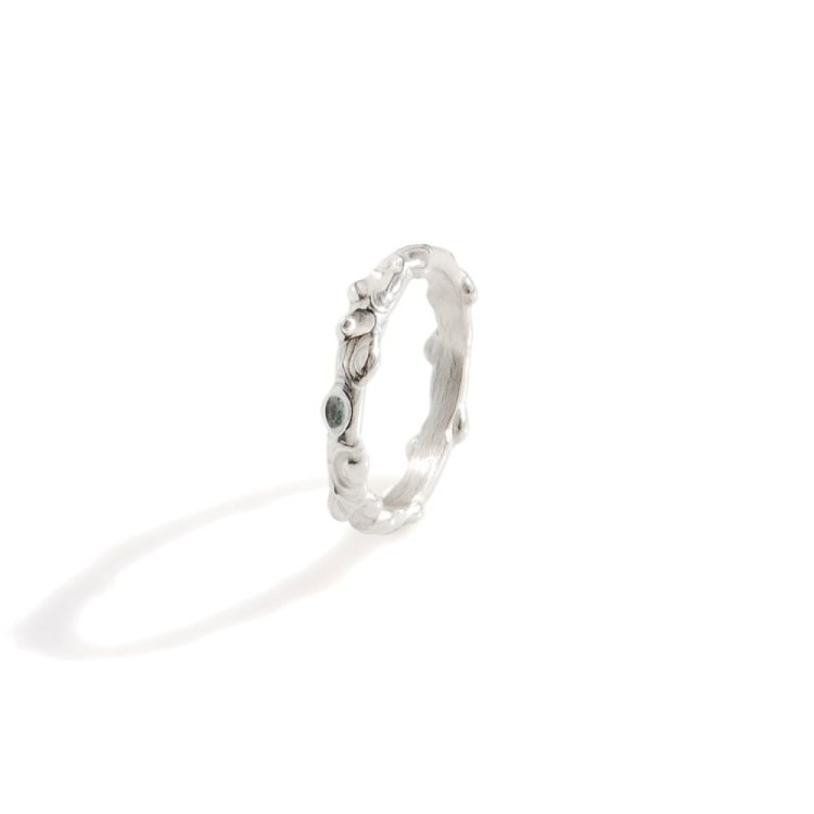 obrączka srebrna Flow