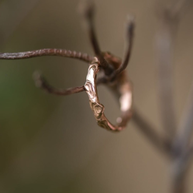 obrączka srebrna Flow