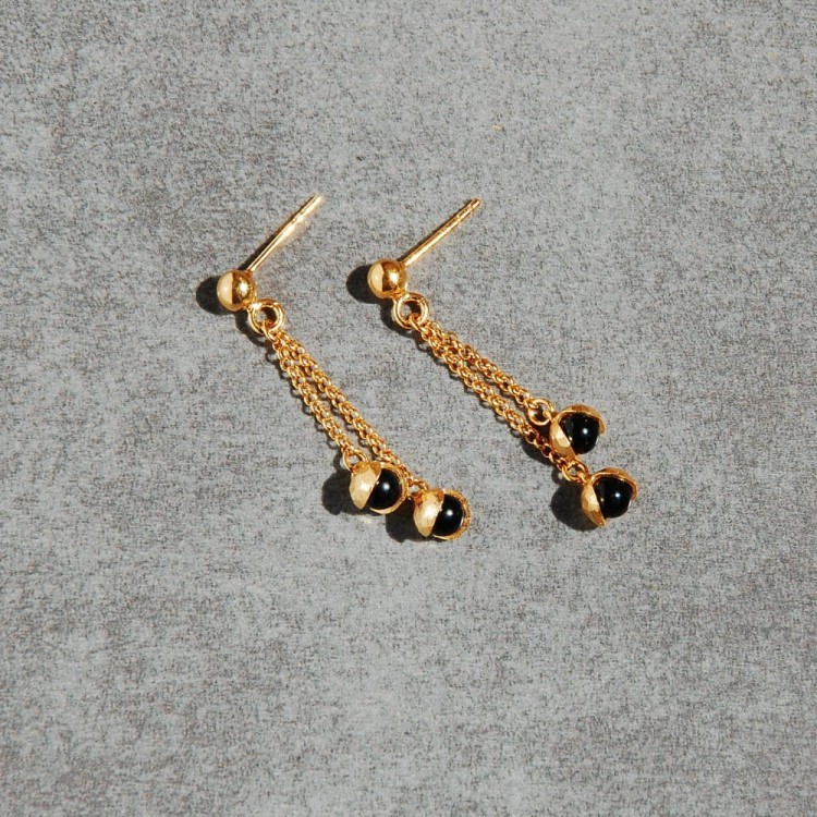 kolczyki wiszące mini konwalie