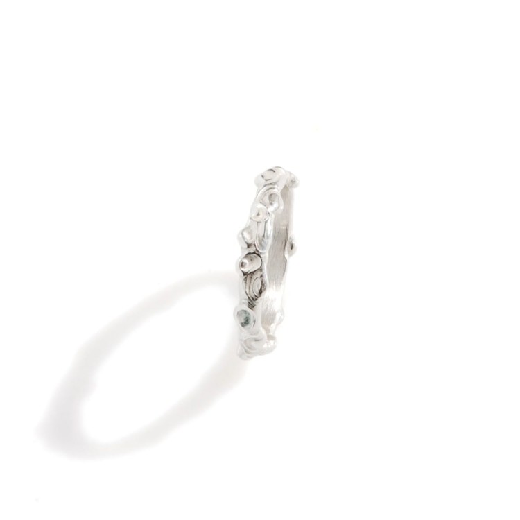 obrączka srebrna Flow