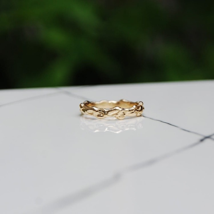 obrączka srebrna Flow