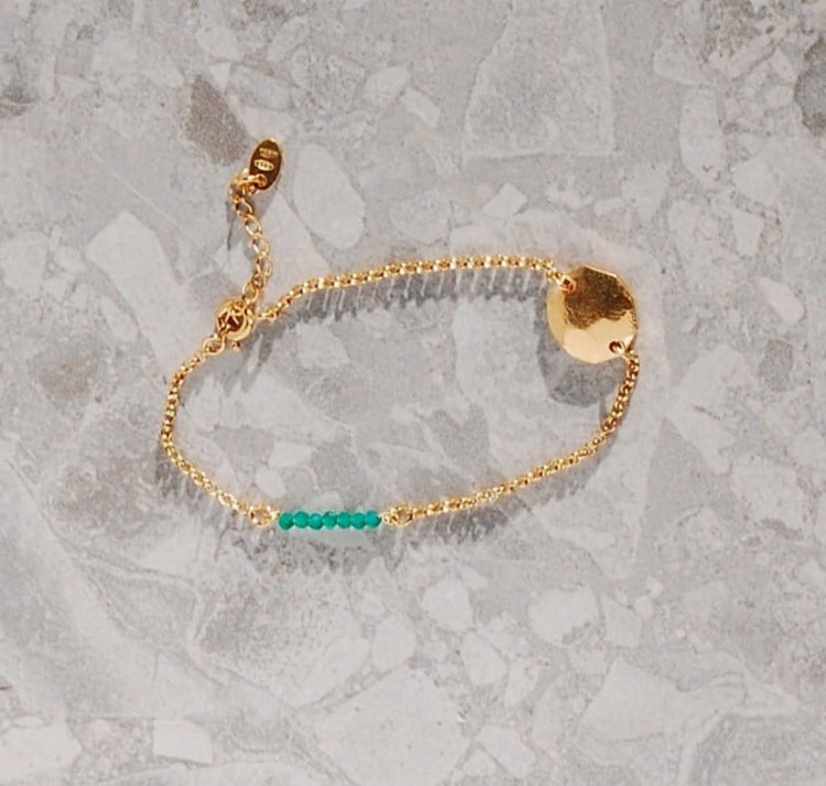 złocona bransoletka z kamieniami